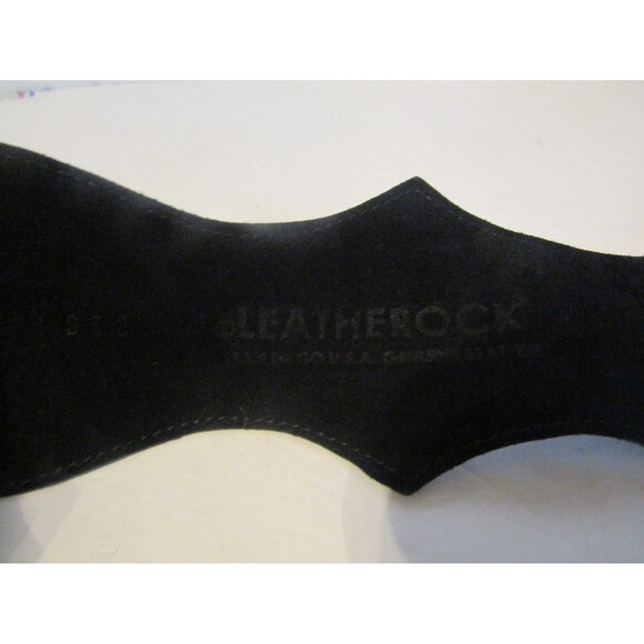 Leather Rock Belt Textured soft Leather Large Buckle Boho Wide EUC Size S 32 main image 2